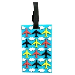 Unbranded Airplane Luggage‎ Tag Unisex OS Blue New Silicone Cloud Print Travel